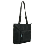 Roka Black Trafalgar B All Black Recycled Nylon Tote Bag