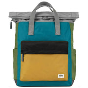 Roka Blue Canfield B Medium Creative Waste Colour Block Recycled Nylon Backpack