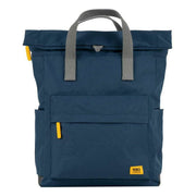 Roka Blue Canfield B Medium Yellow Label Recycled Canvas Backpack