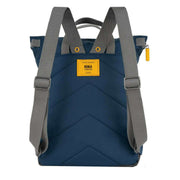 Roka Blue Canfield B Medium Yellow Label Recycled Canvas Backpack