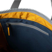 Roka Blue Canfield B Medium Yellow Label Recycled Canvas Backpack