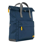 Roka Blue Canfield B Medium Yellow Label Recycled Canvas Backpack