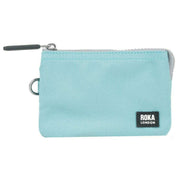 Roka Blue Carnaby Small Black Label Recycled Canvas Wallet