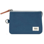 Roka Blue Carnaby Small Recycled Canvas Wallet