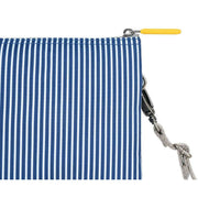 Roka Blue Carnaby XL Hickory Stripe Recycled Canvas Crossbody Bag