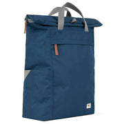 Roka Blue Finchley A Large Sustainable Canvas Backpack