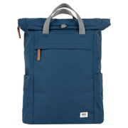 Roka Blue Finchley A Medium Sustainable Canvas Backpack