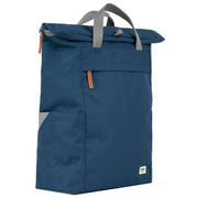 Roka Blue Finchley A Medium Sustainable Canvas Backpack