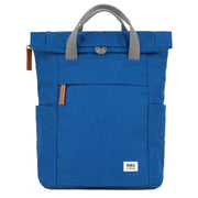 Roka Blue Finchley A Small Sustainable Canvas Backpack