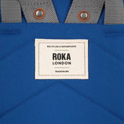 Roka Blue Finchley A Small Sustainable Canvas Backpack