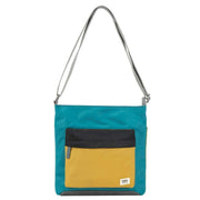 Roka Blue Kennington B Medium Creative Waste Colour Block Recycled Nylon Crossbody Bag