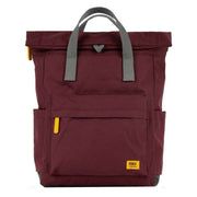 Roka Brown Canfield B Medium Yellow Label Recycled Canvas Backpack