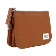 Roka Brown Carnaby Small Recycled Canvas Wallet