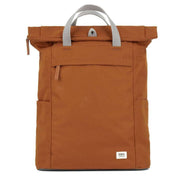 Roka Brown Finchley A Large Recycled Canvas Backpack