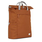 Roka Brown Finchley A Large Recycled Canvas Backpack