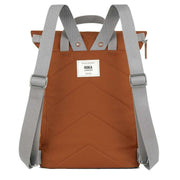 Roka Brown Finchley A Medium Recycled Canvas Backpack