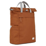 Roka Brown Finchley A Medium Recycled Canvas Backpack