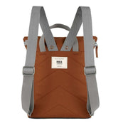 Roka Brown Finchley A Small Recycled Canvas Backpack