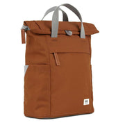 Roka Brown Finchley A Small Recycled Canvas Backpack