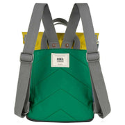 Roka Green Canfield B Small Creative Waste Colour Block Recycled Nylon Backpack