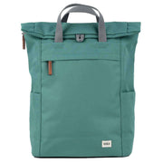 Roka Green Finchley A Large Sustainable Canvas Backpack