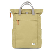 Roka Green Finchley A Medium Recycled Canvas Backpack