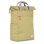 Roka Green Finchley A Medium Recycled Canvas Backpack