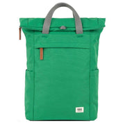 Roka Green Finchley A Medium Sustainable Canvas Backpack