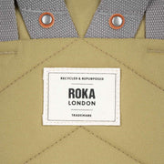 Roka Green Finchley A Small Recycled Canvas Backpack