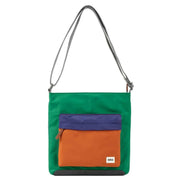 Roka Green Kennington B Medium Creative Waste Colour Block Recycled Nylon Crossbody Bag