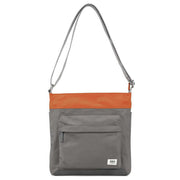 Roka Grey Kennington B Medium Creative Waste Two Tone Recycled Nylon Crossbody Bag