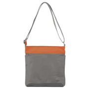 Roka Grey Kennington B Medium Creative Waste Two Tone Recycled Nylon Crossbody Bag