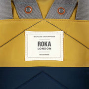 Roka Navy Canfield B Medium Creative Waste Two Tone Recycled Nylon Backpack