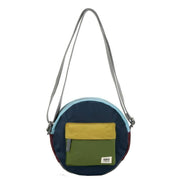 Roka Navy Paddington B Small Creative Waste Colour Block Recycled Nylon Crossbody Bag