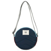 Roka Navy Paddington B Small Creative Waste Colour Block Recycled Nylon Crossbody Bag