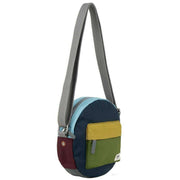 Roka Navy Paddington B Small Creative Waste Colour Block Recycled Nylon Crossbody Bag