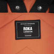 Roka Orange Canfield B Medium Black Label Recycled Nylon Backpack