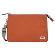 Roka Orange Carnaby XL Recycled Canvas Crossbody Bag