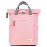 Roka Pink Finchley A Small Sustainable Canvas Backpack