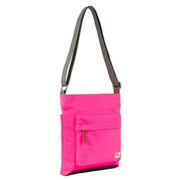 Roka Pink Kennington B Medium Recycled Nylon Crossbody Bag