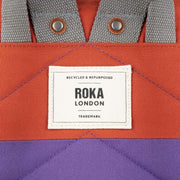 Roka Purple Bantry B Small Creative Waste Two Tone Recycled Canvas Backpack