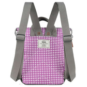 Roka Purple Bantry B Small Gingham Recycled Canvas Backpack