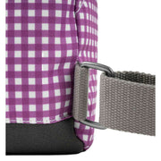 Roka Purple Bantry B Small Gingham Recycled Canvas Backpack