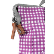 Roka Purple Bantry B Small Gingham Recycled Canvas Backpack