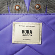 Roka Purple Bantry B Small Recycled Nylon Backpack