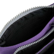 Roka Purple Carnaby Small Black Label Recycled Canvas Wallet