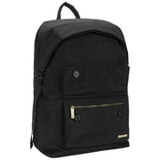 Smith and Canova Black Flapover Nylon Backpack