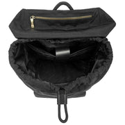 Smith and Canova Black Flapover Nylon Backpack