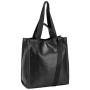 Smith and Canova Black Smooth Leather Tote Bag