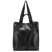 Smith and Canova Black Smooth Leather Tote Bag